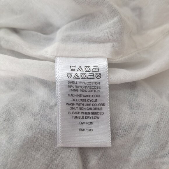 Lucky Brand Women's Paisley A Line Midi Dress Blue White Small - Picture 4 of 4